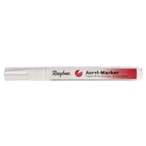 Crayon - feutre acrylique, blanc, Pointe ronde 2 - 4mm, avec soupape