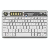 Clavier Pour Tablette Bluetooth 10 Pouces Silencieux Avec Lumière Rose Blanc YONIS