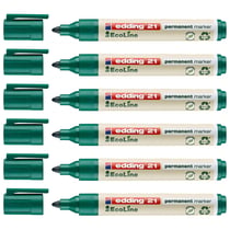 Lot de 6 marqueurs permanents pointe ronde 1,5-3 mm - EDDING - Vert - EcoLine
