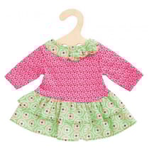 Robe fleurie a volants 28/35 cm - heless - habit poupon - vêtement poupée - tenue (29)