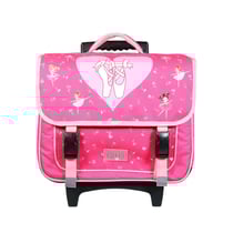 Cartable à roulettes 38 cm Phileas Rose Danseuses - BAGTROTTER