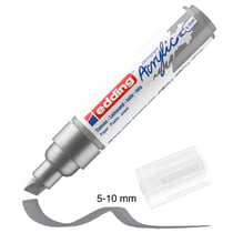 Marqueur Acrylic Edding 5000 - Pointe Large biseautée - Argent