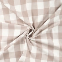 Tissu Flanelle de Coton Chemise à carreaux Beige - Au mètre