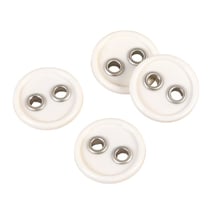 Bouton 2 trous blanc 25mm