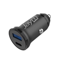 Jaym Chargeur Voiture 30W USB-A QC / USB-C PD Rapide Noir