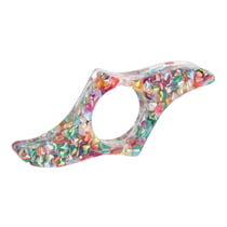 Bague de lecture en résine motif arc-en-ciel-multicolore