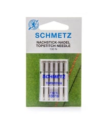 Aiguilles pour surpiquer pour machine - Dimension 100/16 - 130N - 5 pces - SCHMETZ Vert