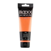 Peinture acrylique - Orange fluo - 763 - BLOCKX Artist - Qualité beaux-arts - Tube 120ml