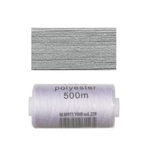 Bobine 500m fil polyester Cendre