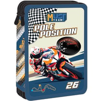 Trousse garnie Must Moto Pole Position 21 CM - 2 compartiments