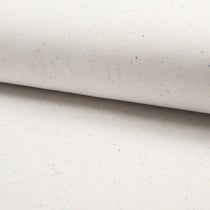 Tissu Sweat chiné multicolore envers doudou Blanc cassé