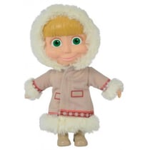 Poupee masha manteau d'hivers 21 cm - poupee corps souple - masha et michka - simba