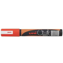 Lot de 12 marqueurs craie pointe conique moyenne - UNI-BALL - Orange Fluo - PWE5M 1,8 - 2,5 mm