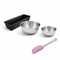 Set de 4 ustensiles de pâtisserie moule à gâteaux bol et spatule pâtisserie Black mettallic Black mettallic Zenker  Black mettallic
