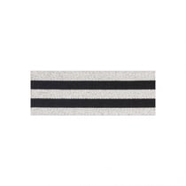 Bobine 25m Galon bandes argent/noir
