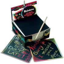 Boîte de mini-notes arc-en-ciel Scratch Art - Melissa & Doug