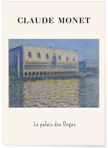 Affiche Claude Monet - Le Palais des Doges | A3 : 29,7x42cm