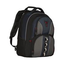 Sac à dos WENGER Cobalt pour ordinateur portable 16' à triple protection - Base avec plate-forme de stabilisation - passage trolley - Bleu