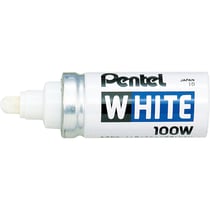 Lot de 12 marqueurs permanents PAINT - PENTEL - Pointe ogive 2,9 mm - Blanc