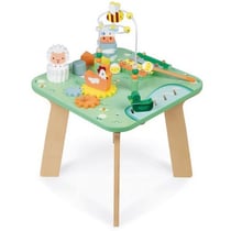Table d'activités en bois jolie prairie - janod - j05327 - jouets éveil bébé