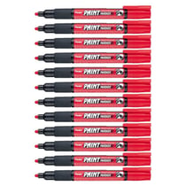 Lot de 12 marqueurs peinture permanents pointe ogive 2 mm - PENTEL - Rouge - MMP20