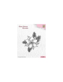 Tampon transparent fleur de poinsettia NELLIE SNELLEN
