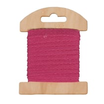 Ruban en coton, 1cm, Carte 3m, rose oeillet