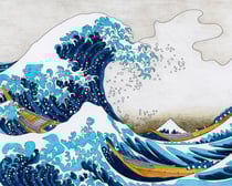 Kit diamond painting Vague d'Hokusai 40 x 50 cm