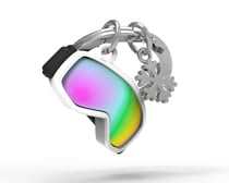 Porte-clés Masque de ski & son flocon