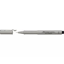 Lot de 10 stylos feutres à encre pigmentée - FABER-CASTELL - Pointe 0,2 mm - Noir