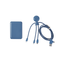 Xoopar Batterie Externe 5000mAh Mr Bio Pack Long 1m Bleu