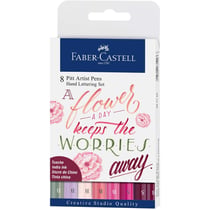 Lot de 5 étuis de 8 feutres Pitt Artist Pen FABER-CASTELL nuances de rose