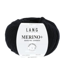 Pelote de Laine à tricoter MERINO + (PLUS) - Lang Yarns Bleu (004)