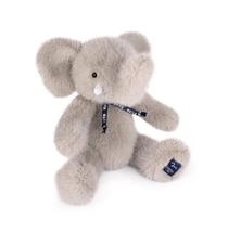 Peluche Elephant gris souris – 30 cm Sowen MA0278 - Maïlou Tradition - Bleu