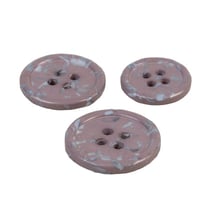 Lot de 6 boutons rond 4 trous bouteilles recyclées gris anthracite