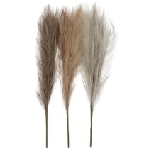 Herbes de pampa artificielles - Coloris naturel - 50 cm - 3 pcs