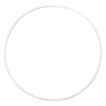 5 cercles en métal blanc - Ø 20 cm