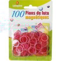 100 pions magnetiques rose - lotoquine - accessoire loto