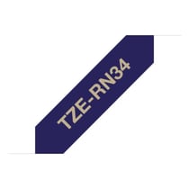Ribbon tape tissu Gold  blue 12 mm - P-Touch