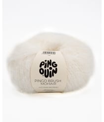 Pelote de Laine et Mohair à tricoter PINGO BRUSH MOHAIR - Phildar Ecru