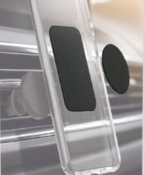 Muvit 2 Plaques Magnétiques Métalliques pour Smartphone sur Support Voiture Noir