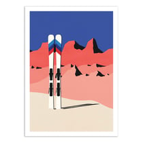 Affiche 30x40 cm - Ski Alpin - Rosi Feist