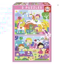 2 puzzles 48 pieces amis fantastiques - Educa Borras - Vert