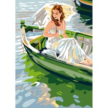 Princesse - Canevas antique Au fil de l'eau 32x50 cm