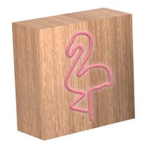 Color Block Enceinte Bluetooth Néon Lumineuse L Charge Induction Flamingo ColorLight Rose