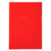 Sachet de 10 pochettes coin PVC lisse haute résistance 13/100e - A4 - Rouge - x 10 - Exacompta