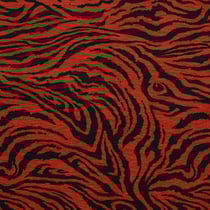 Tissu Viscose Twill nylon Zébré rouge sur fond Noir