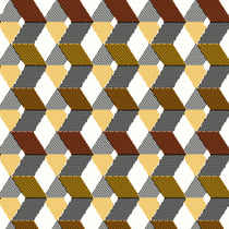 Tissu Jacquard Géométrique Jaune sur fond Blanc