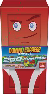 Domino express - grande boite refill 200 pièces dominos - champion race - goliath - 921211 - jeu construction