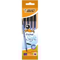 Stylo bille CRISTAL SOFT pointe moyenne 1,2 mm encre Noire